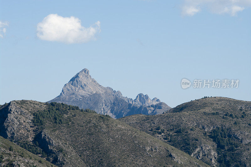 贝尼多姆科斯塔布兰卡附近的Sierra Bernia山